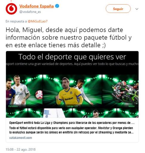 Opensport se cae de la «guerra del fútbol» entre Movistar, Vodafone y Orange