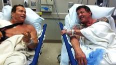 Arnold Schwarzenegger y Sylvester Stallone compartieron hospital
