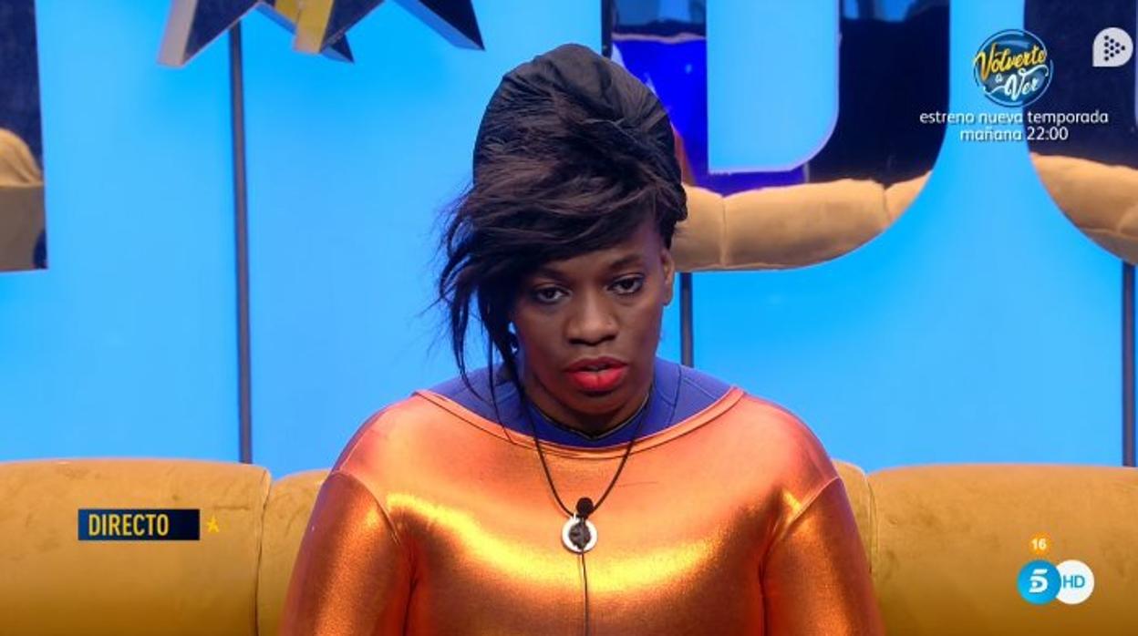 Carolina Sobe, instantes antes de romper a llorar en «GH Dúo»