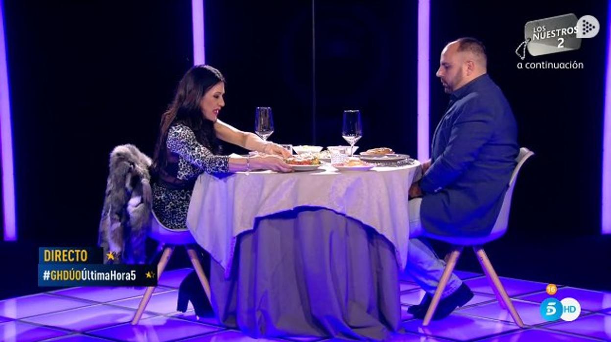 Maite Galdeano y Julio Ruz cenan en «GH Dúo»