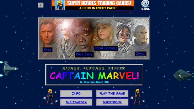 «Capitana Marvel»: la película está ambientada en los 90 y su web oficial... también