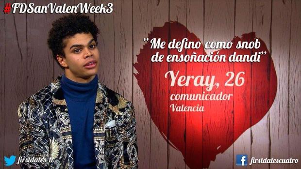 El dandy narcisista de «First Dates» que regañó a su pareja por sus modales en la mesa