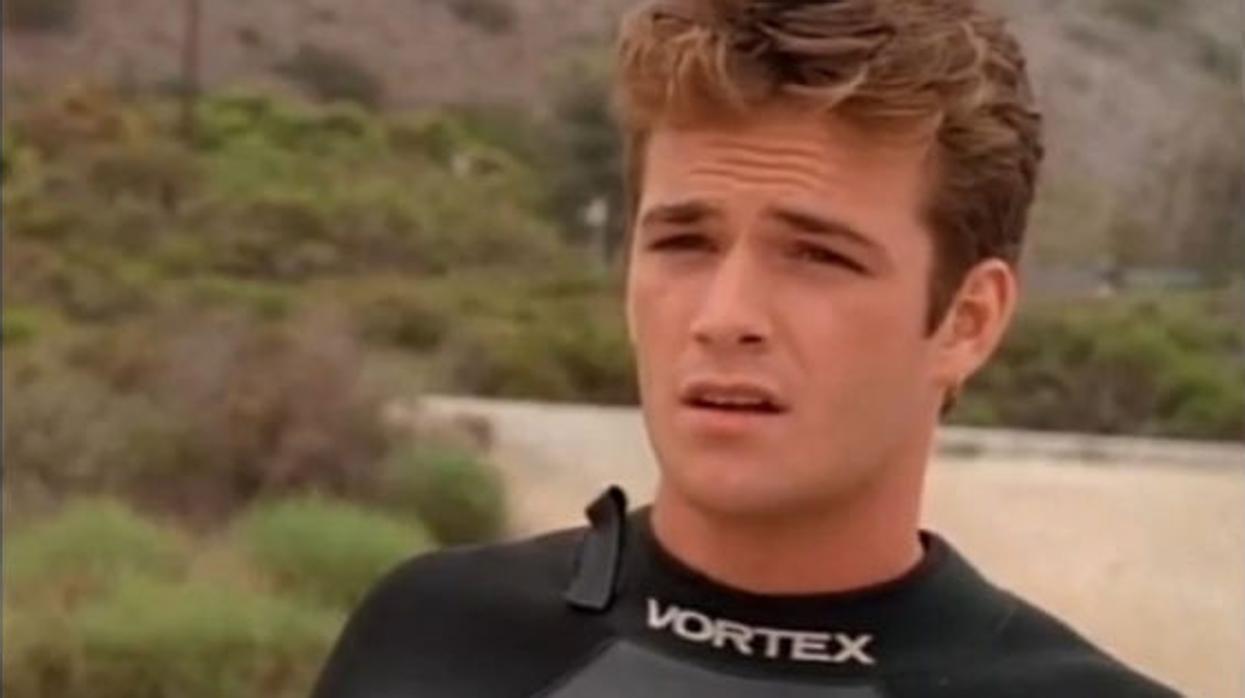 El actor Luke Perry, en un capítulo de Sensación de vivir