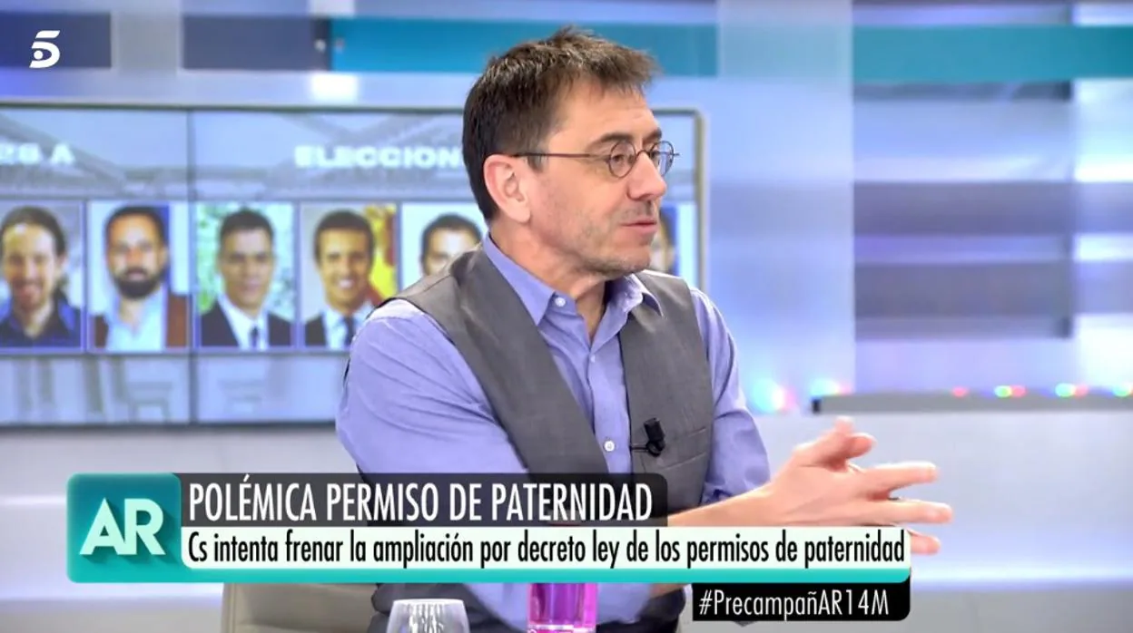 Juan Carlos Monedero, este jueves en «El programa de Ana Rosa»