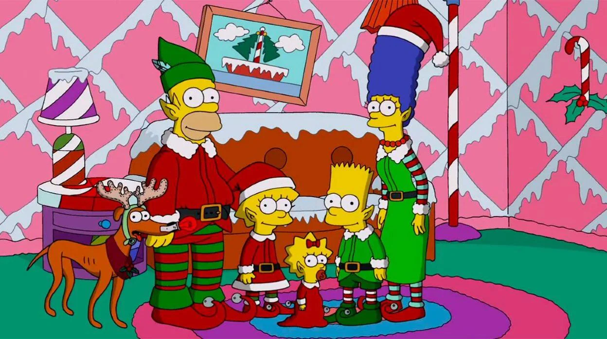 Los Simpson en uno de sus especiales navideños