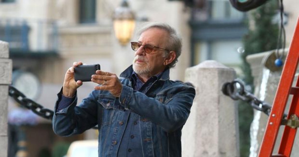 Spielberg, en el rodaje de «Los archivos el pentágono»
