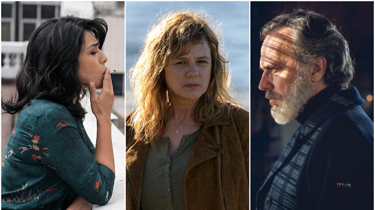 Adriana Paz, Emma Suárez y José Coronado en «Perdida», «Néboa» y «Vivir sin permiso» respectivamente