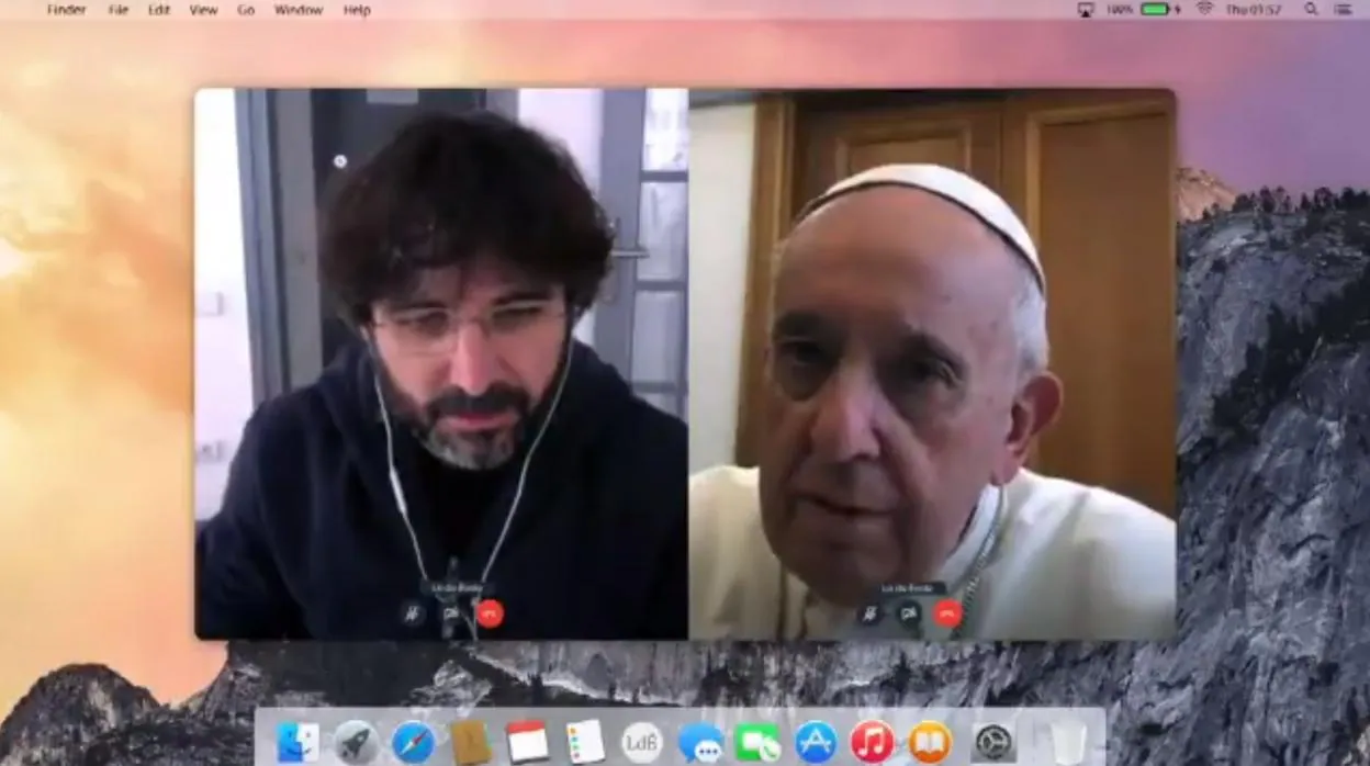 Jordi Évole y el Papa Francisco en «Lo de Évole»