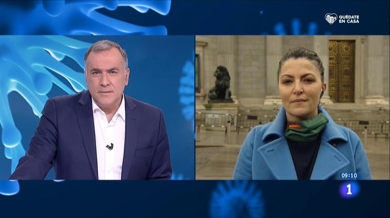 Intervención de la diputada de Vox, Macarena Olona, en «Los Desayunos» de Televisión Española el pasado lunes 13 de abril