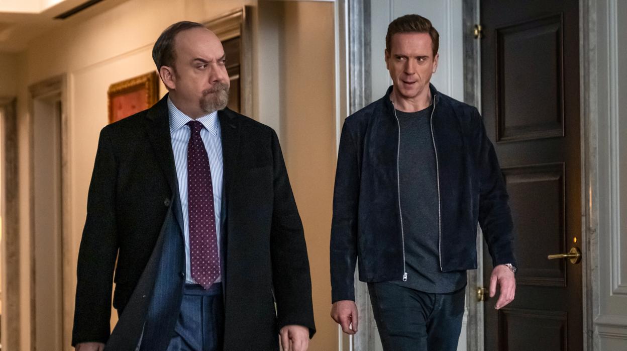 Paul Giamattu y Damian Lewis, en la quinta temporada de «Billions»