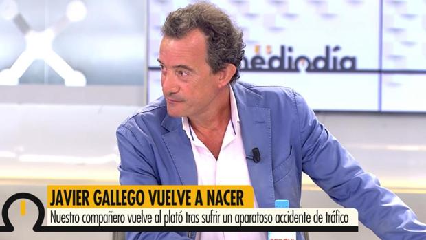 Javier Gállego regresa emocionado a «Ya es mediodía» tras su accidente de coche