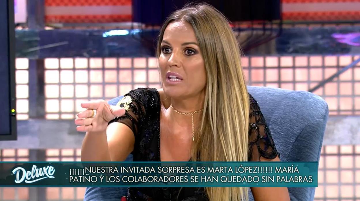 Marta López, en «Sábado Deluxe», el pasado 13 de septiembre por la madrugada