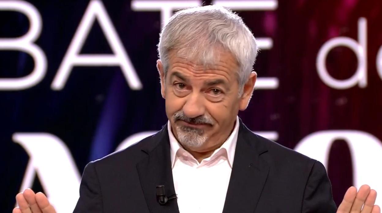 Carlos Sobera, en el debate de «La isla de las tentaciones», el pasado domingo