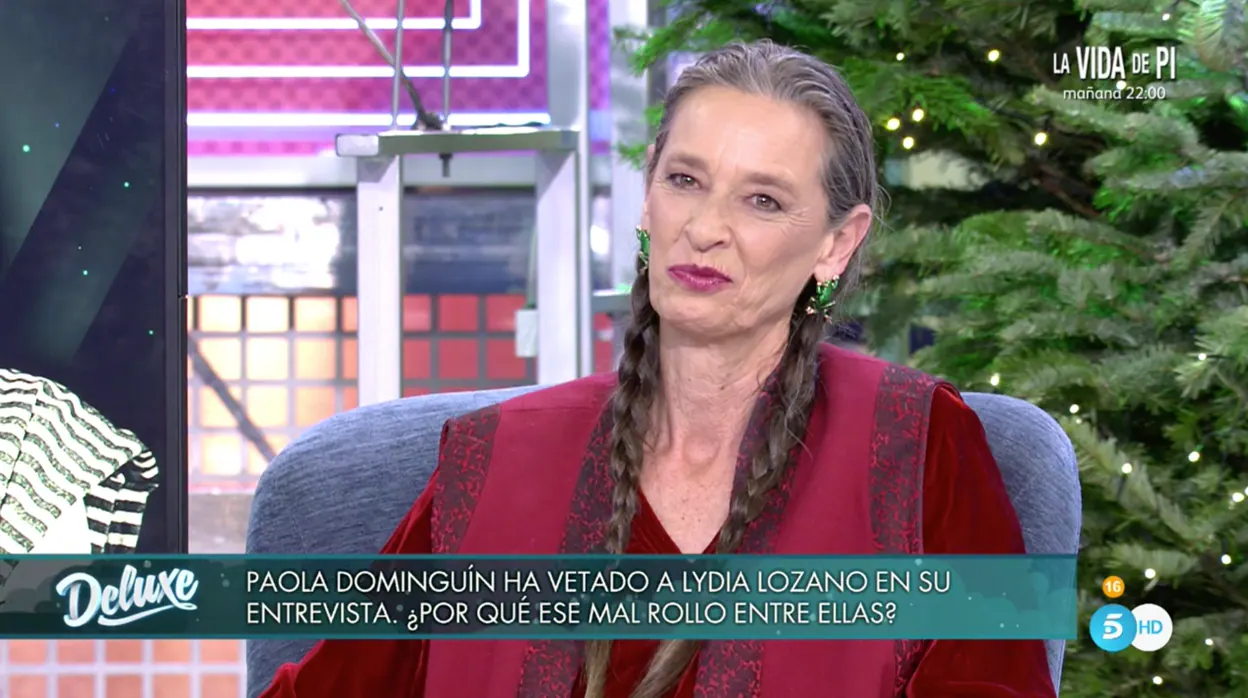 Paola Dominguín, durante su polémica entrevista del pasado sábado
