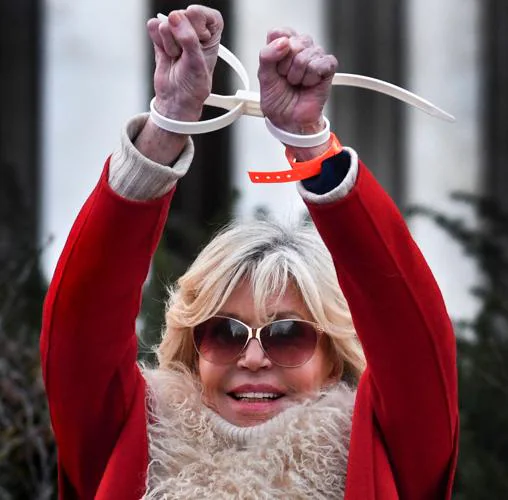 Jane Fonda, arrestada a finales de 2019 tras una marcha celebrada en las inmediaciones del Capitolio