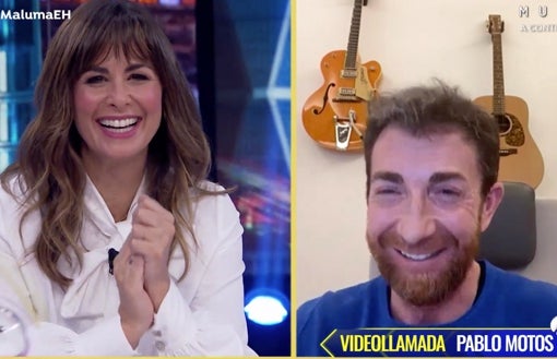 Nuria Roca y Pablo Motos, que participó desde su casa