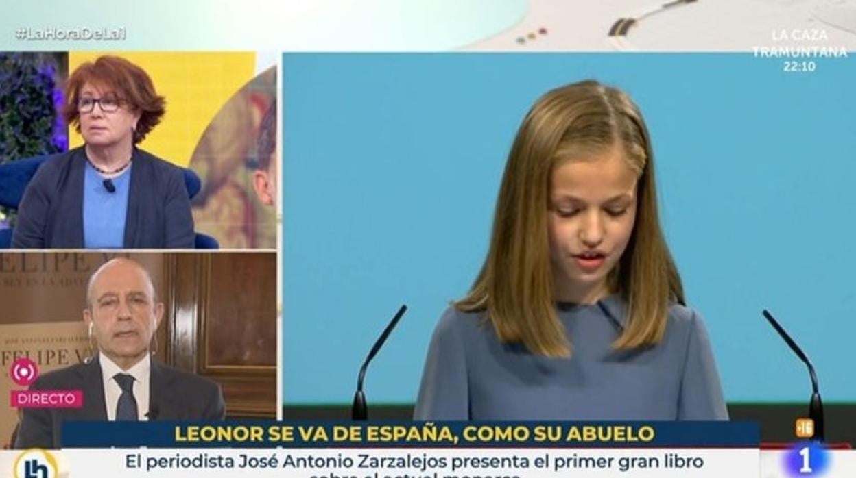 Rótulo de 'La hora de La 1' en el que se ataca a la Princesa de Asturias