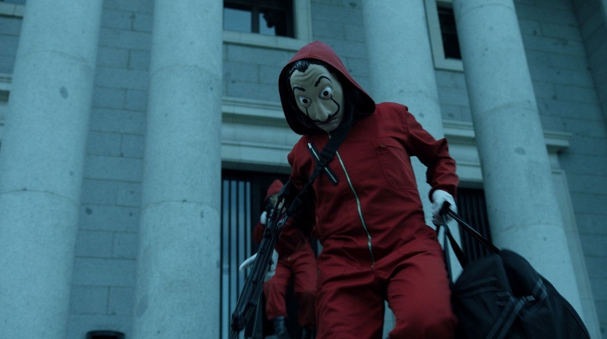 Imagen del rodaje en Madrid de 'La casa de papel'