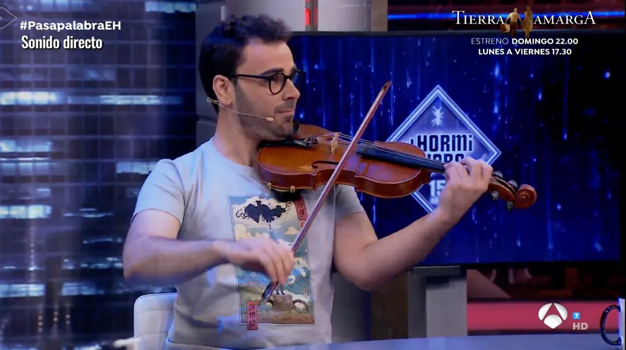 Pablo Díaz tocó el violín en 'El Hormiguero', después de llevarse el bote de Pasapalabra
