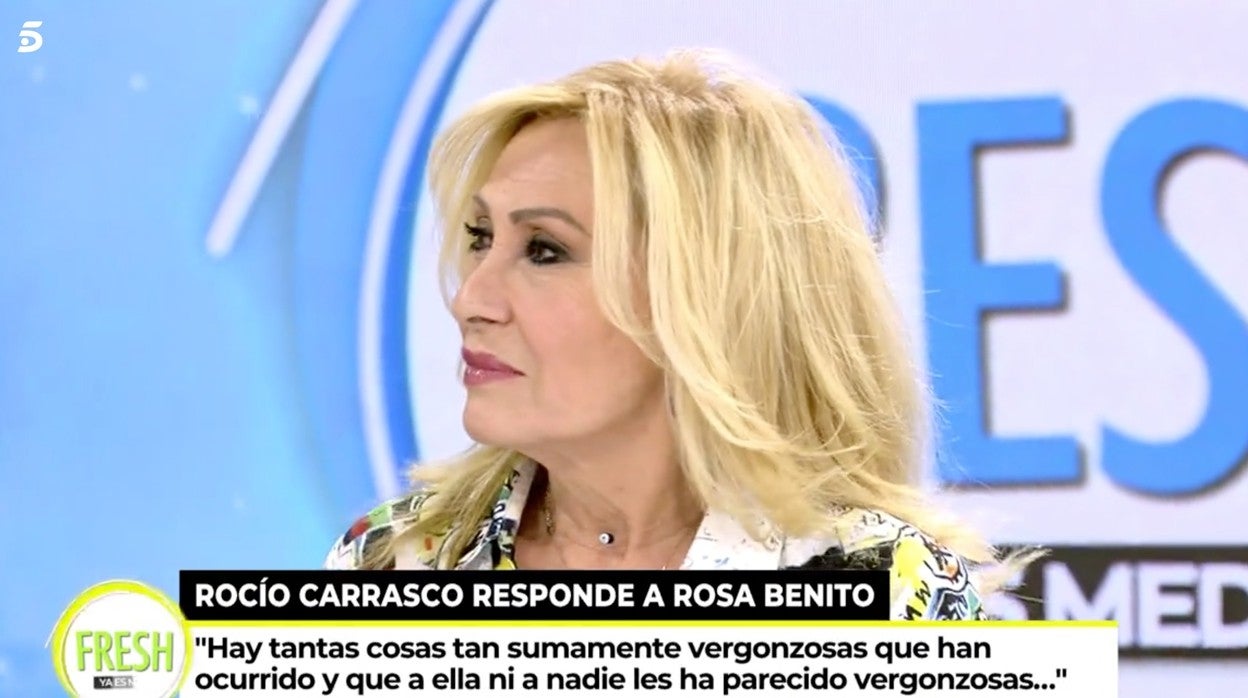 Rosa Benito, en el plató de 'Ya es mediodía'