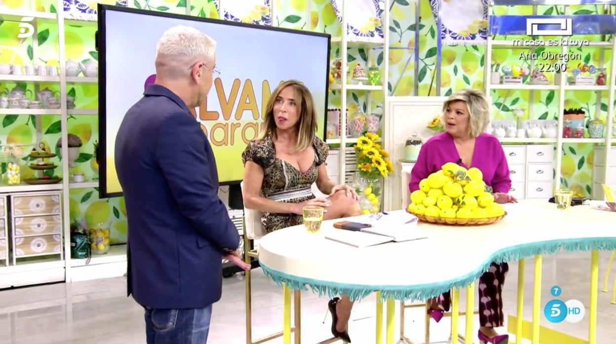 María Patiño, Terelu Campos y JorgeJavier Vázquez, en 'Sálvame'