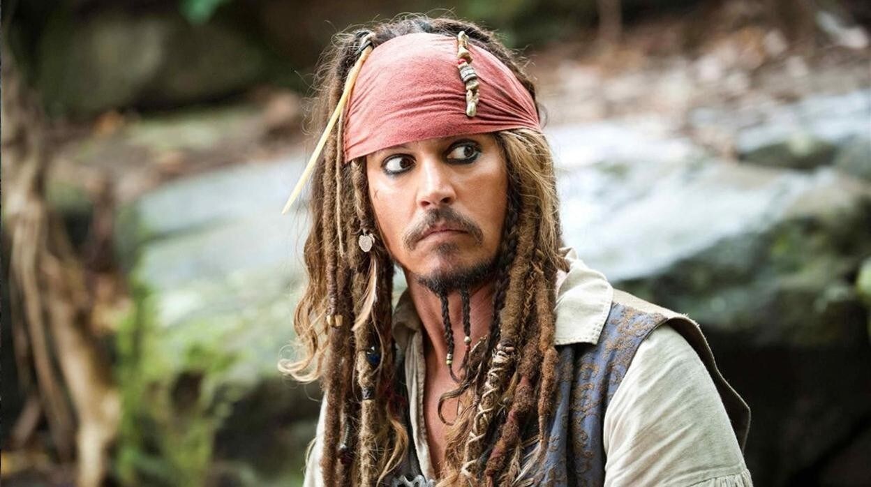 Johnny Depp como Jack Sparrow en 'Piratas del Caribe'