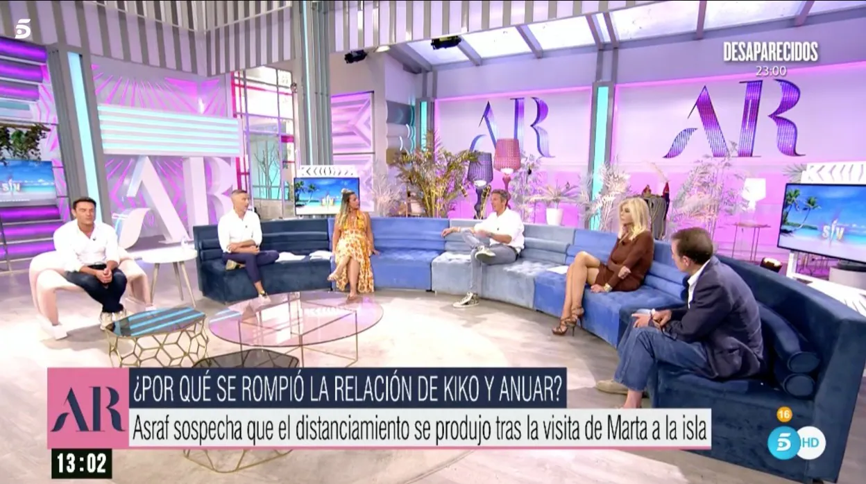 Bibiana Fernández, en 'El programa de Ana Rosa', junto a Joaquín Prat