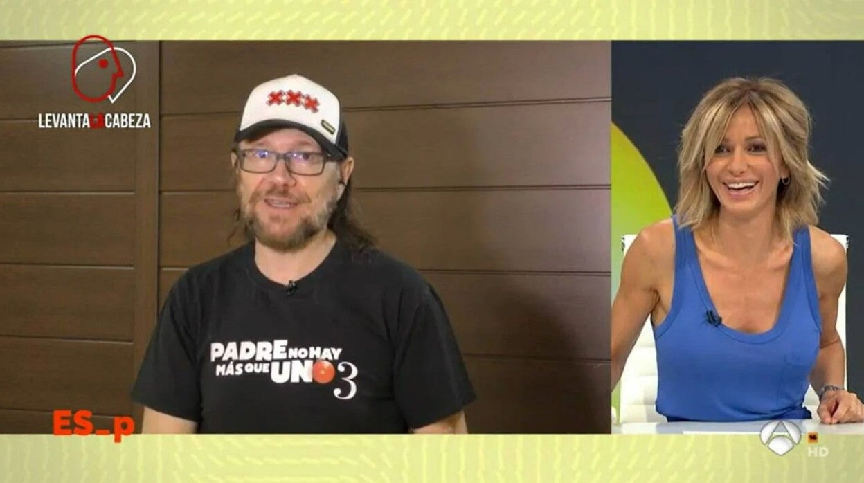 Santiago Segura, durante su conversación con Susanna Griso en 'Espejo Público'.