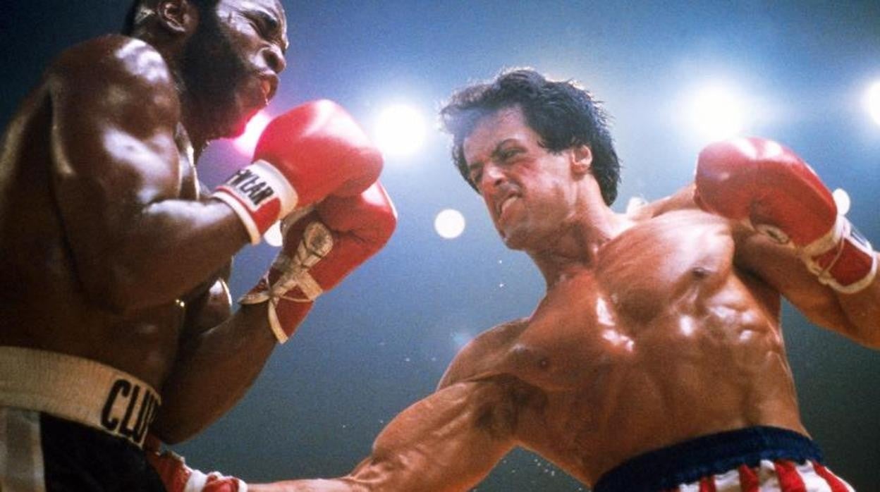 Sylvester Stallone, como Rocky Balboa, y Mr. T en la película "Rocky III