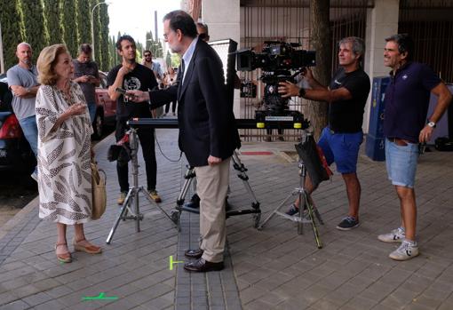 Mariano Rajoy durante el rodaje de 'Mi otro Jon'
