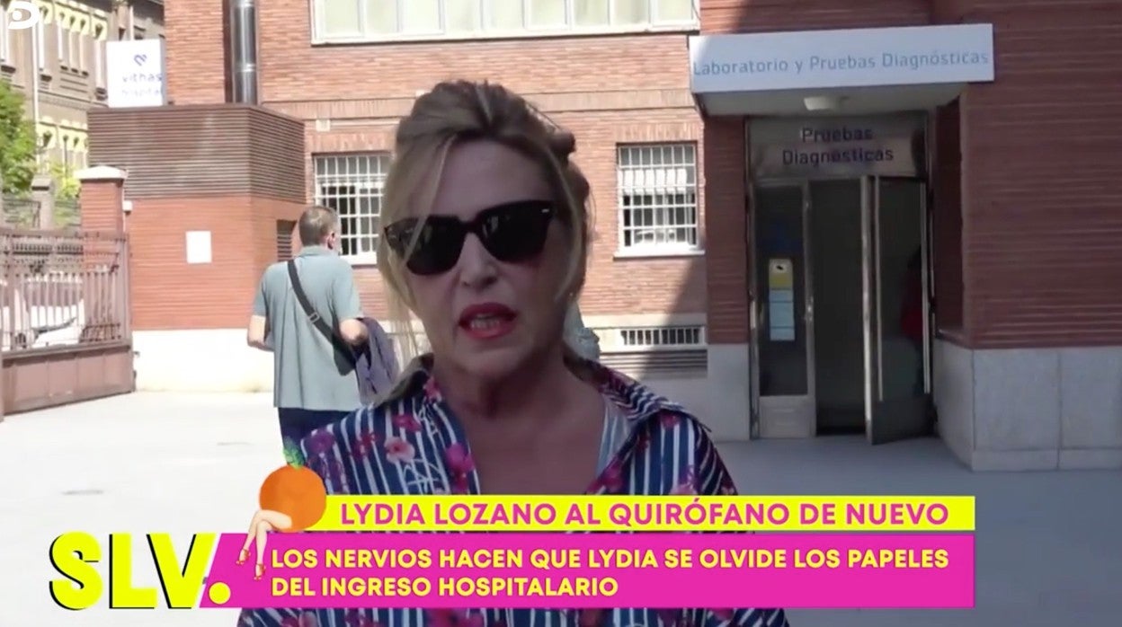 Lydia Lozano, colaboradora de 'Sálvame', antes de entrar a quirófano.