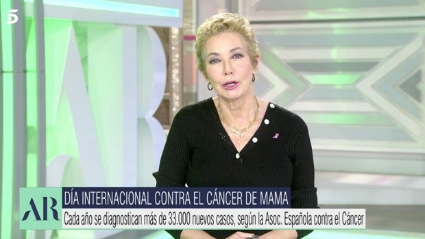 El emotivo mensaje de Ana Rosa Quintana en el 'Día del cáncer de mama': «No somos heroínas»