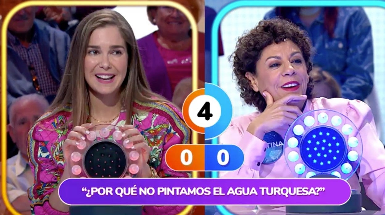 Natalia Sánchez y Cristina Medina, en 'Pasapalabra'.