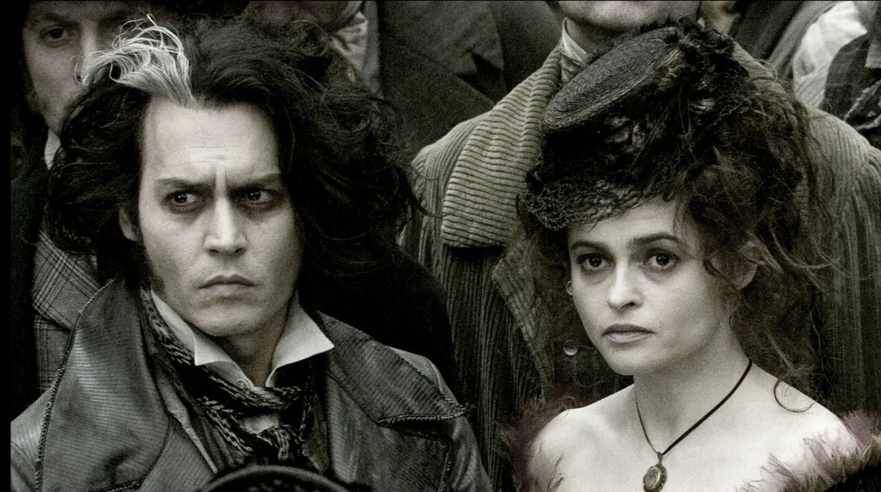 Johnny Depp y Helena Bonham Carter, en la película 'Sweeney Todd'
