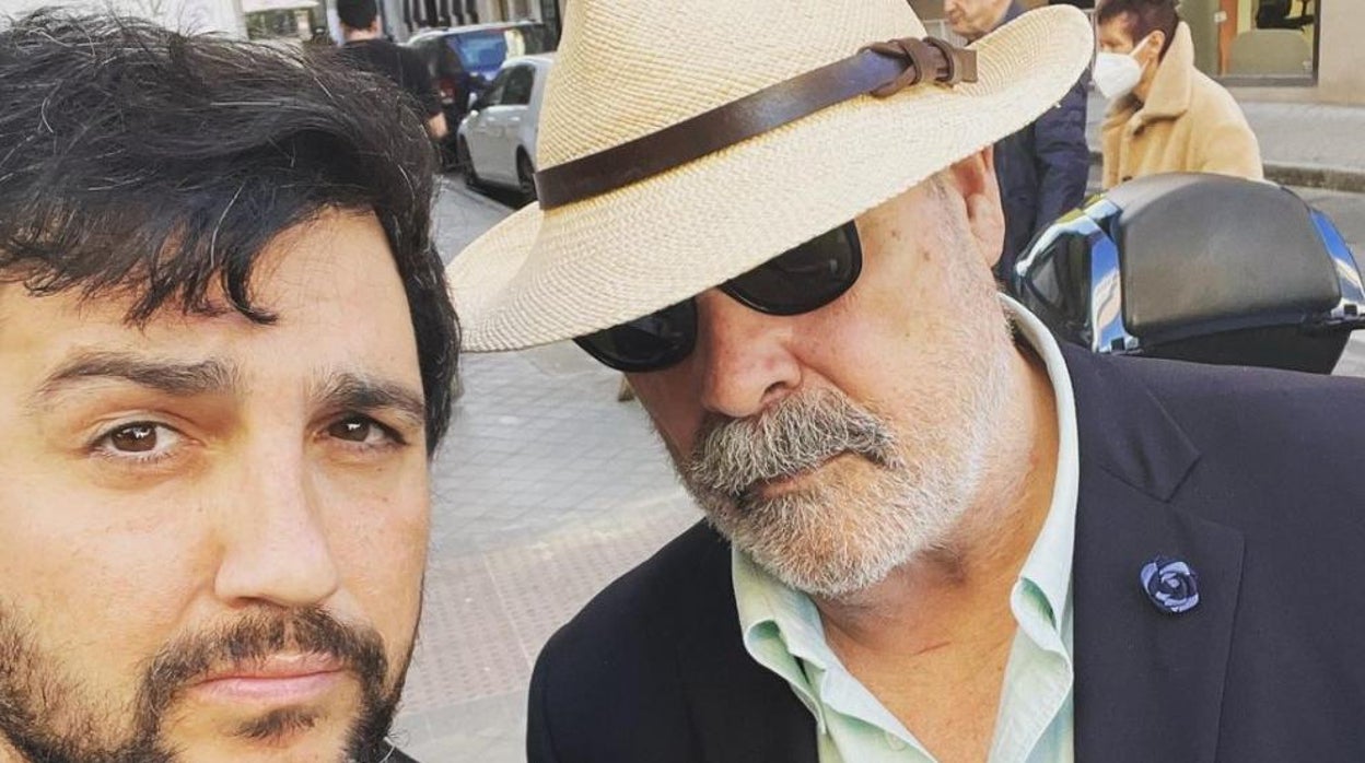 Fran Perea, en una foto que se hizo este mismo año con Antonio Resines