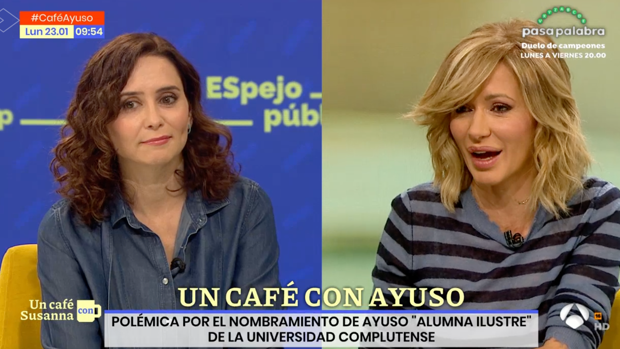 Isabel Díaz Ayuso deja a Susanna Griso sin réplica tras su inconmensurable defensa a Mario Vaquerizo