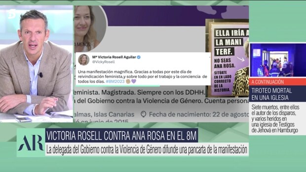 Joaquín Prat defiende a Ana Rosa Quintana tras el ataque de Podemos a la presentadora en el 8M