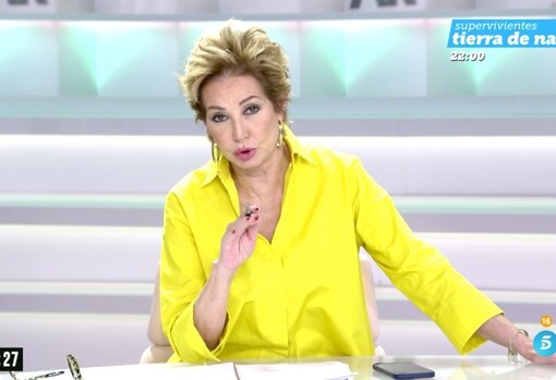 Ana Rosa Quintana, durante una intervención en 'El programa de Ana Rosa'.