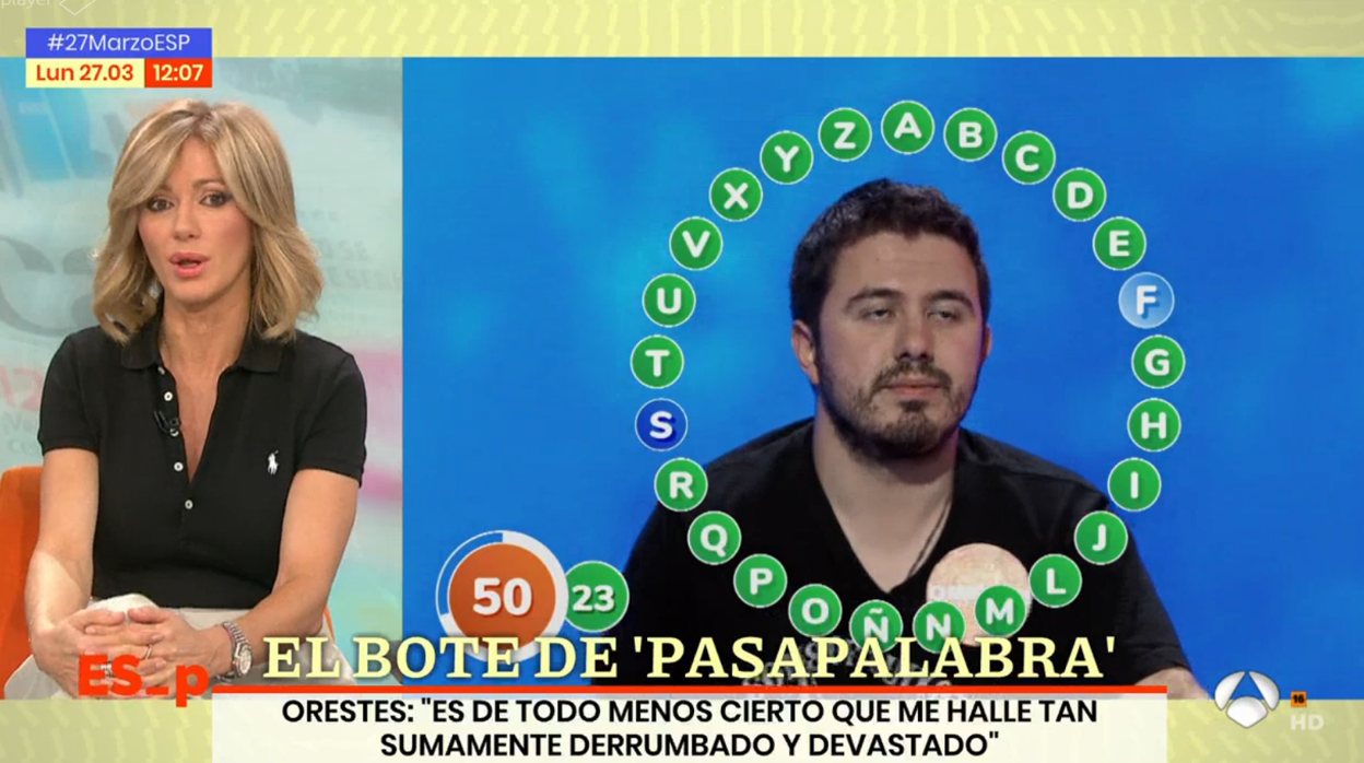 Susanna Griso ha querido aclarar cuál era el verdadero estado de Orestes en 'Espejo Público'.