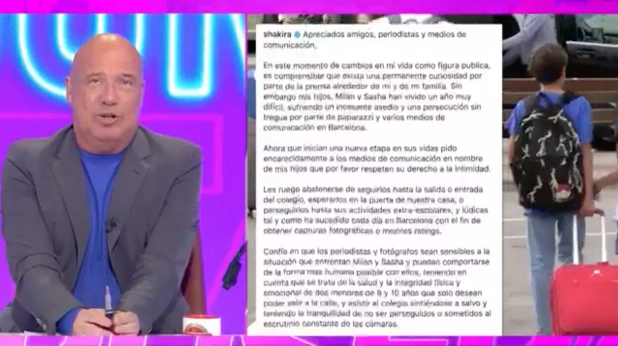 Alfonso Arús ha reaccionado ante el comunicado de Shakira en 'Aruser@s'.