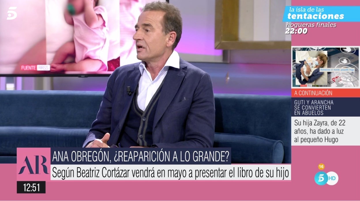 Alessandro Lecquio, en una intervención durante 'El programa de Ana Rosa'.