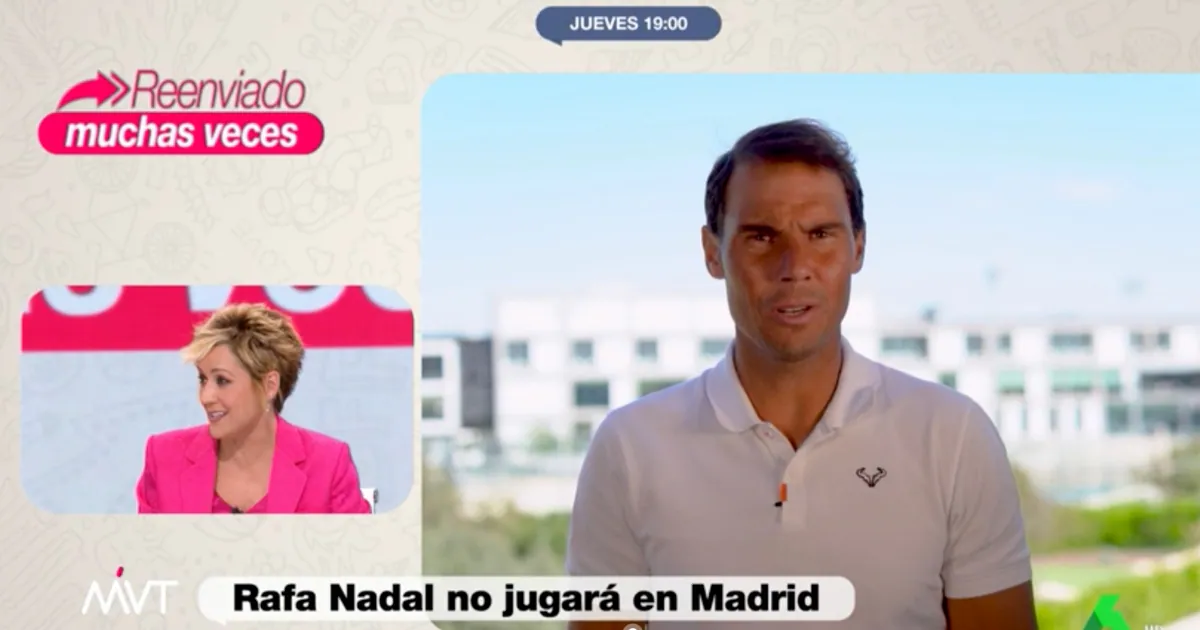 Más vale tarde: Cristina Pardo no permite a Iñaki López que hable mal de Rafa  Nadal y le detiene de forma magistral