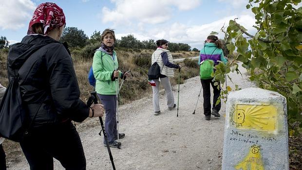 Peregrinos durante el Camino de Santiago