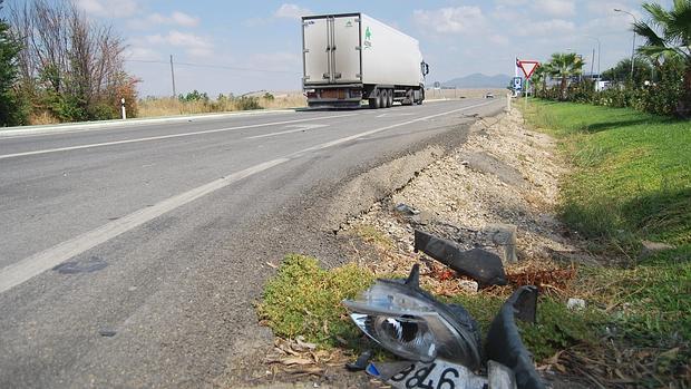 La recta de Villamartín, uno de los puntos negros de las carreteras gaditanas