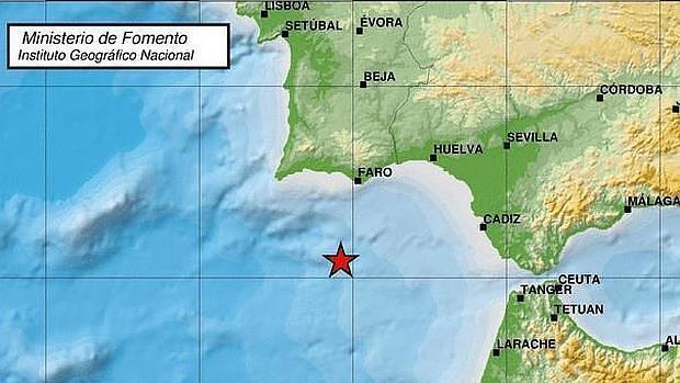 Registrado un terremoto de magnitud 4 en el Golfo de Cádiz