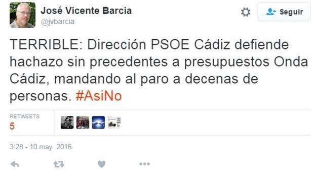 La asignación presupuestaria a Onda Cádiz aviva la polémica entre el PSOE y el gobierno local