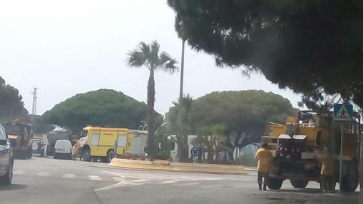 Susto en Chiclana por un incendio que obliga a desalojar una guardería y varias casas