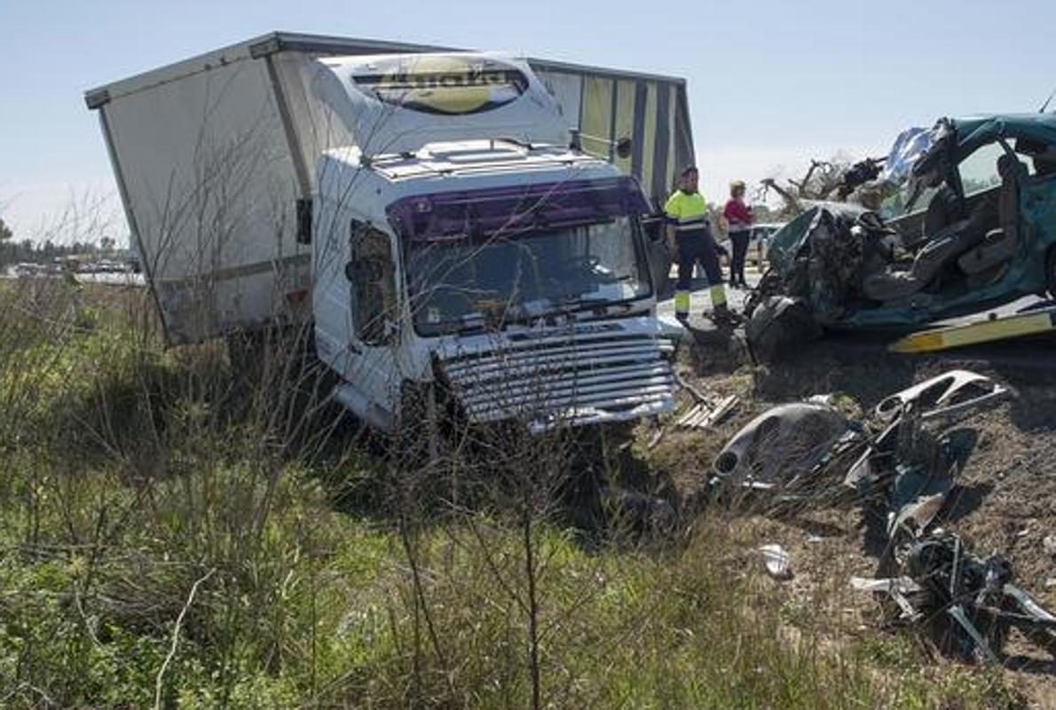 Accidente ocurrido recientemente en la N-IV