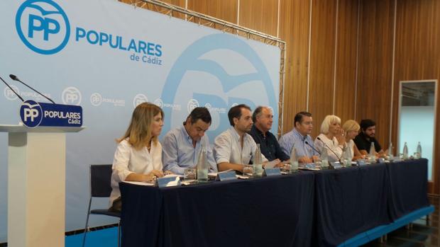 Momento de la Junta Directiva del PP provincial, celebrada este domingo