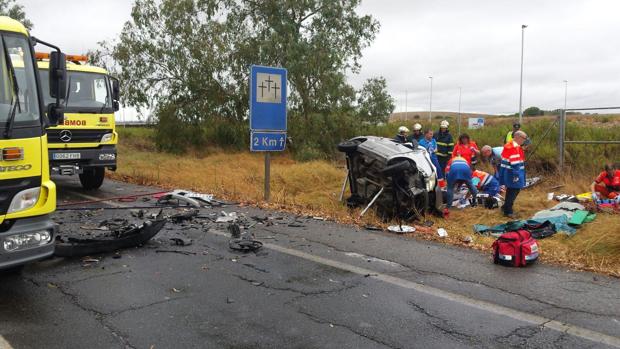 En estado «muy grave» en la UCI el herido en un accidente de tráfico en Chiclana